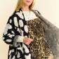 Davi & Dani Leopard Open Front Long Sleeve Cardigan - Farnelli