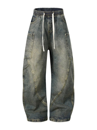 Men's Drawstring Cargo Jeans - Farnelli
