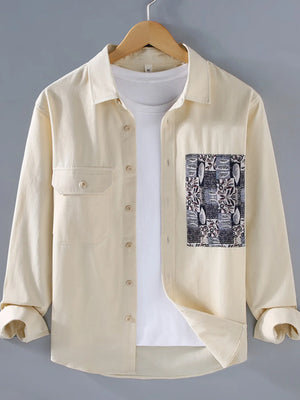 Men's Plus Size Button Up Long Sleeve Shirt - Farnelli