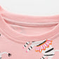 Children's Zebra Print Round Neck Top and Shorts Set - Farnelli