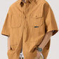 Men's Full Size Button Up Half Sleeve Shirt Plus Size - Farnelli