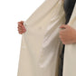 Alaska Longline Cashmere Wool Blend Coat in Ivory