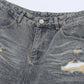 Men's Distressed Camouflage Denim Shorts - Farnelli