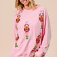 BiBi Sequin Nutcrackers Embroidery Christmas Sweatshirt - Farnelli