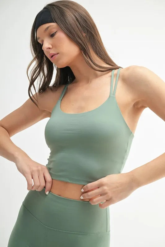 MONO B Venice Cloud Light Crisscross Sports Bra - Farnelli
