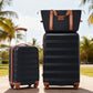 HouseOfZazla lightweight 2-piece hardshell luggage set with TSA locks in black, white, and pink