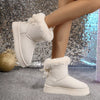 Cozy Faux Fur Trim Boots - White
