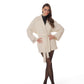 Astoria Midi Cashmere Wool Blend Coat in Ivory