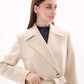 Denise Cashmere Blend Overcoat in Nude
