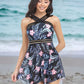 Cutout Printed Two-Piece Swim Set - Farnelli