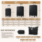 HouseOfZazla black 5-piece hardside luggage set with USB port and TSA lock