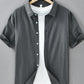 Men's Plus Size Button Up Short Sleeve Shirt - Farnelli