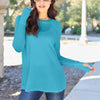 Basic Bae Full Size Round Neck Long Sleeve T-Shirt - Teal