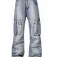 Men's Wide Leg Cargo Jeans - Farnelli