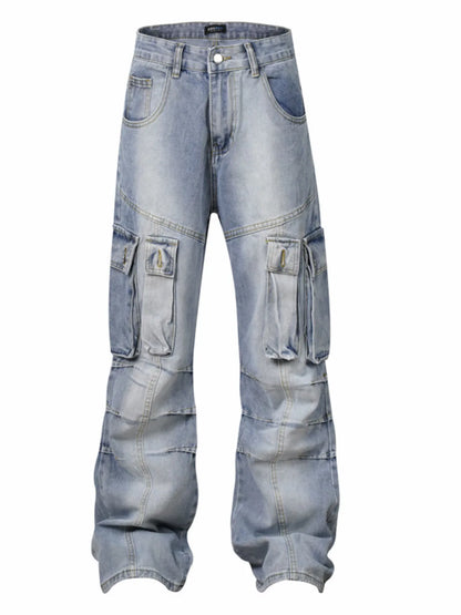 Men's Wide Leg Cargo Jeans - Farnelli