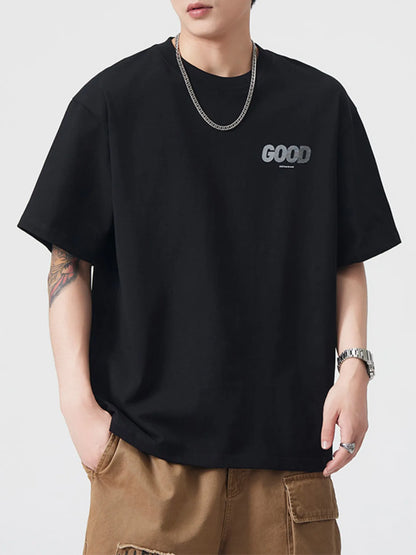 Men's Plus Size Round Neck Short Sleeve T-Shirt - Farnelli