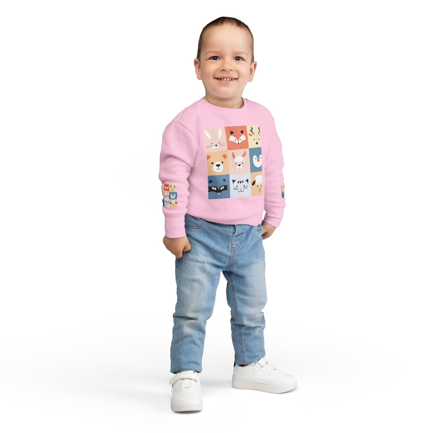Cute Animal Toddler Sweatshirt | Kids Cozy Crewneck, Baby Gift, Toddler Apparel, Playdate Outfit, Animal Lovers Clothing
