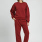 Umgee Round Neck Sweatshirt with Pleated Detail - Farnelli