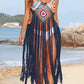 Fringe Spaghetti Strap Cover-Up - Farnelli
