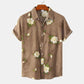 Men's Plus Size Floral Print Short Sleeve Button Down Shirt - Farnelli