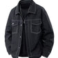 Men's Plus Size Snap Down Casual Denim Jacket - Farnelli