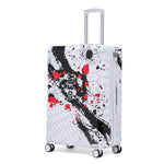 HouseOfZazla 28-inch gray polycarbonate spinner luggage with combination lock