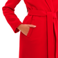 Windsor Classic Wraparound Cashmere Blend Overcoat in Red