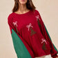 BiBi Christmas Theme Tree Embroidered Sweater - Farnelli