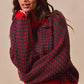 SO ME Textured Two Tone Sweater - Farnelli