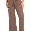 Zenana Ribbed Drawstring Lounge Pants - BROWN