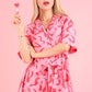 VERY J Oversized Printed Button Down Resort Romper - Farnelli