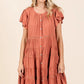 Mittoshop Lace Detail Ruffled Button Down Tiered Dress - Farnelli