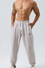 Men's Plus Size Distressed Drawstring Joggers - Farnelli