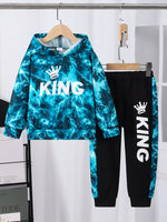 Children's King Letter Lightning Hoodie & Pants Set - Farnelli