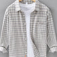 Men's Plus Size Plaid Button Up Long Sleeve Shirt - Farnelli