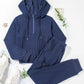 Drawstring Half Zip Hoodie and Joggers Active Set - Farnelli