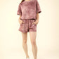 VERY J Quilted Washed Crop Top and Shorts Set - Farnelli