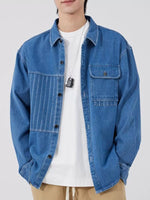 Men's Plus Size Button Up Casual Denim Shirt - Farnelli