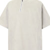 Men's Oversized Diagonal Zip Short Sleeve T-Shirt - Grey