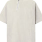 Men's Oversized Diagonal Zip Short Sleeve T-Shirt - Farnelli