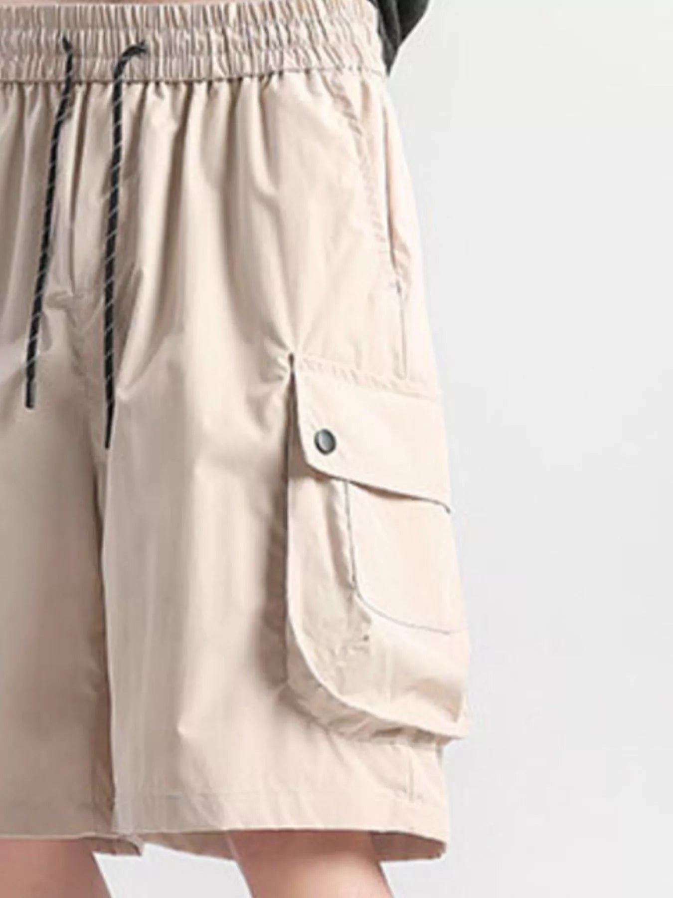 Men's Plus Size Casual Cargo Shorts with Drawstring - Farnelli