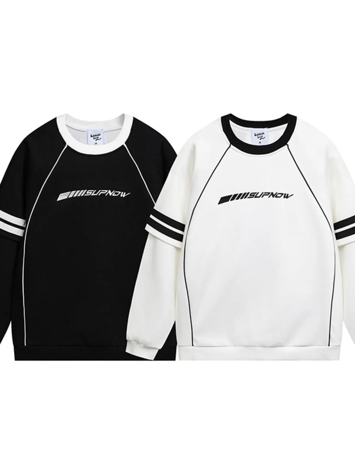 Men's Round Neck Raglan Sleeve Sweatshirt - Farnelli
