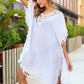 Tassel Cutout Half Sleeve Cover-Up - Farnelli