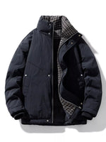 Men's Plus Size Plaid Lined Zip Up Jacket - Farnelli