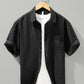 Men's Plus Size Textured Short Sleeve Casual Shirt - Farnelli