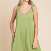 Culture Code Full Size Shoulder Knot Baggy Romper - Happy Olive