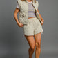 Umgee Sleeveless Quilted Vest with Bow Details - Farnelli