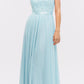 CLEARANCE - Eureka 3611 Lace Illusion Bodice Bateau Neck A-line Long Dress (Size L)