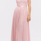 CLEARANCE - Eureka 3611 Lace Illusion Bodice Bateau Neck A-line Long Dress (Size L)