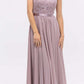 CLEARANCE - Eureka 3611 Lace Illusion Bodice Bateau Neck A-line Long Dress (Size L)